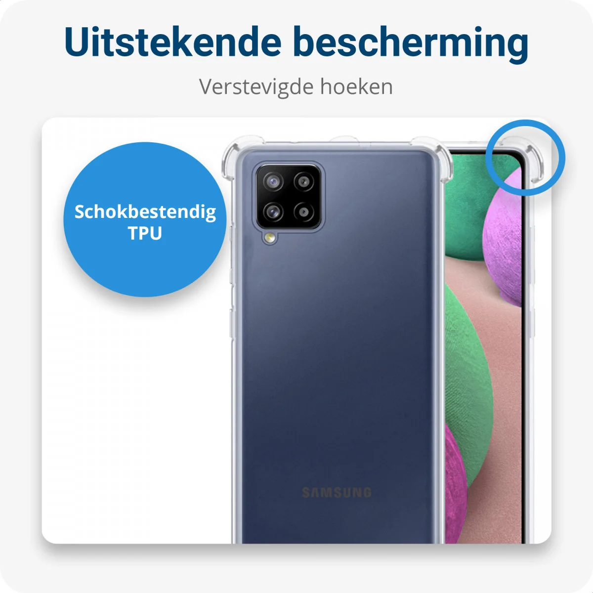 Samsung Galaxy A12 Hoesje met Koord Shockproof TPU Transparant afbeelding 2
