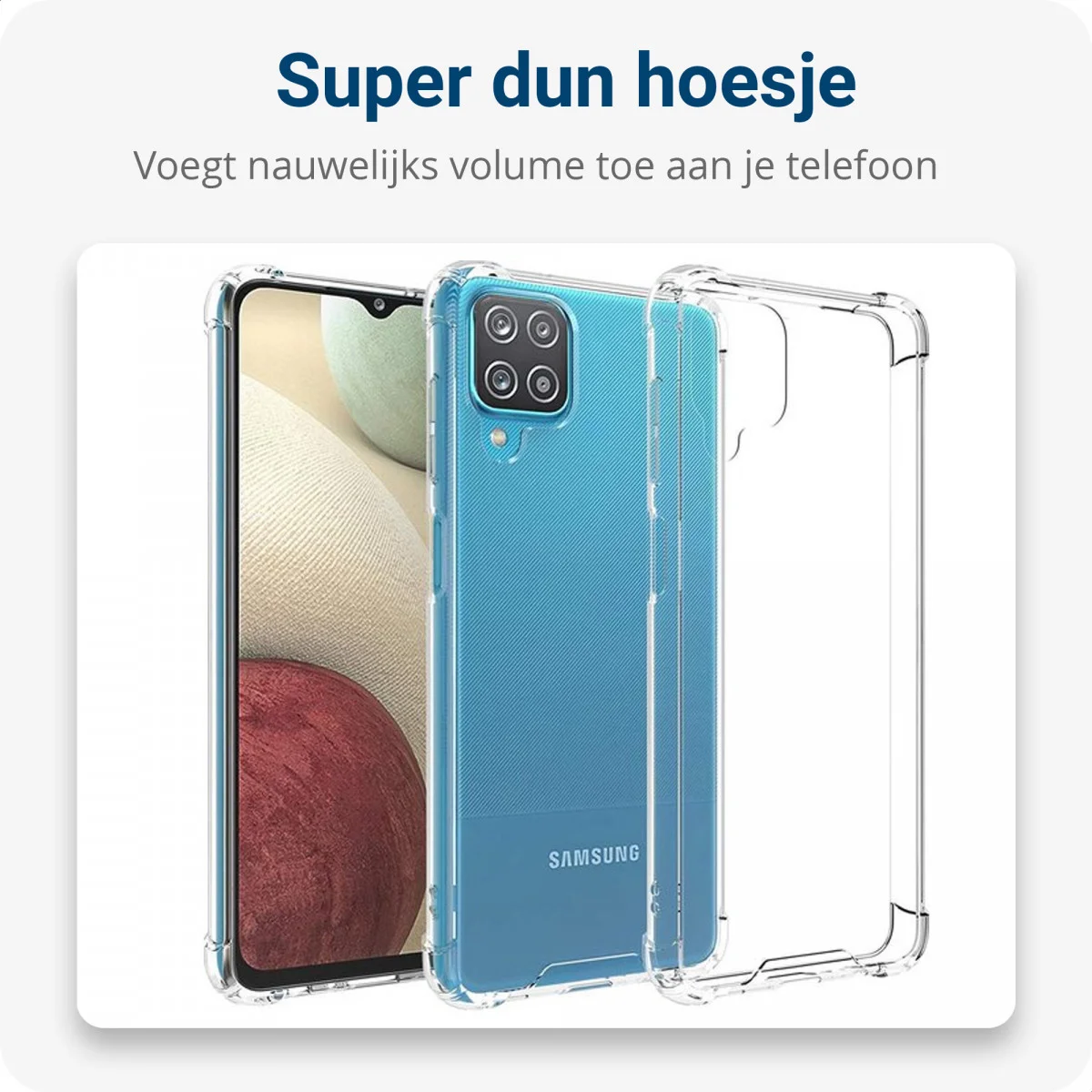 Samsung Galaxy A12 Hoesje met Koord Shockproof TPU Transparant afbeelding 5