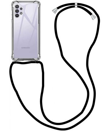 Samsung Galaxy A32 5G Hoesje met Koord Shockproof TPU Transparant Hoesjes