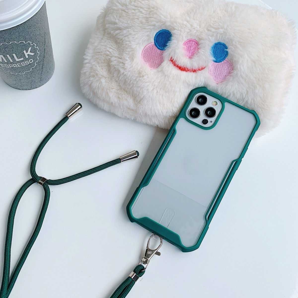 Xiaomi Poco X3 / X3 Pro Hoesje met Koord Back Cover Keycord Groen afbeelding 3