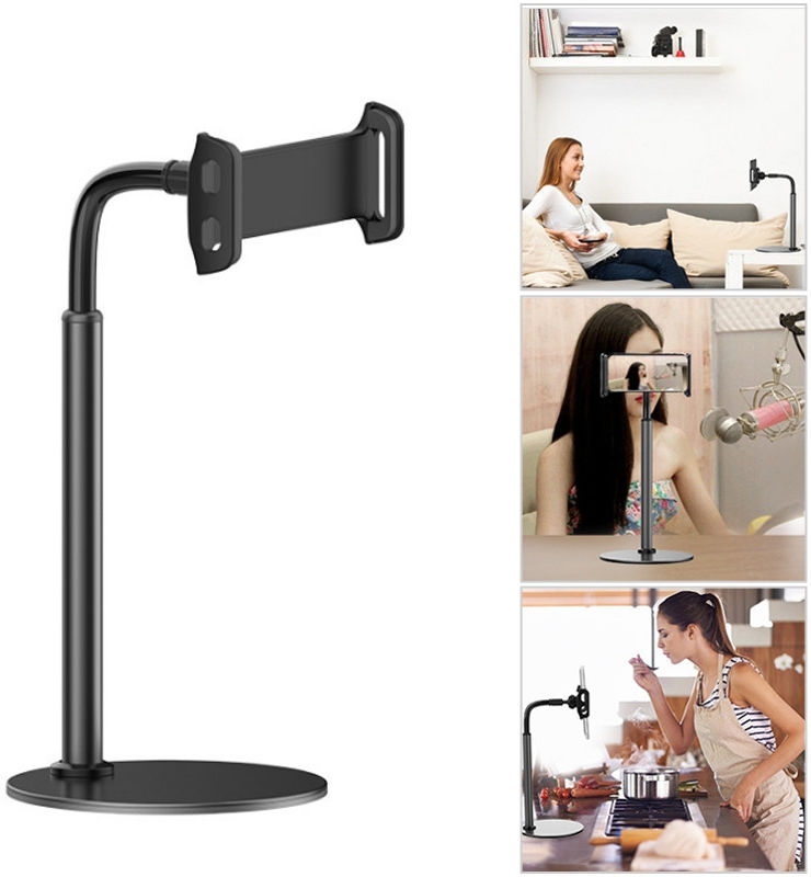 Bureauhouder voor 4.7 tot 12.9 inch Smartphone/iPad/Tablet Zwart afbeelding 2