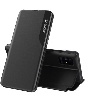Samsung Galaxy A52 / A52S Hoesje Book Case met Side Display Zwart Hoesjes