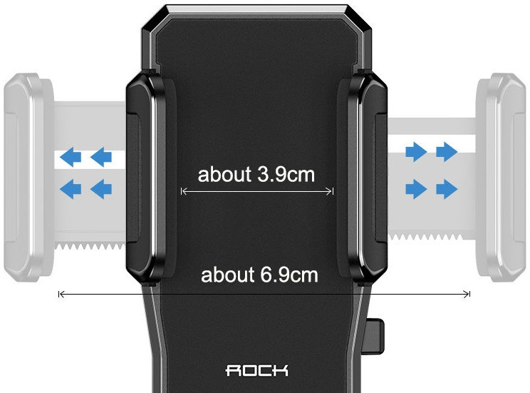 ROCK Universele Fiets/Motor Telefoonhouder voor Smartphones Zwart afbeelding 4