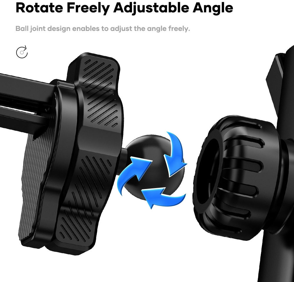 ROCK Gravity Verstelbare Ventilatierooster Telefoonhouder Smartphone afbeelding 5