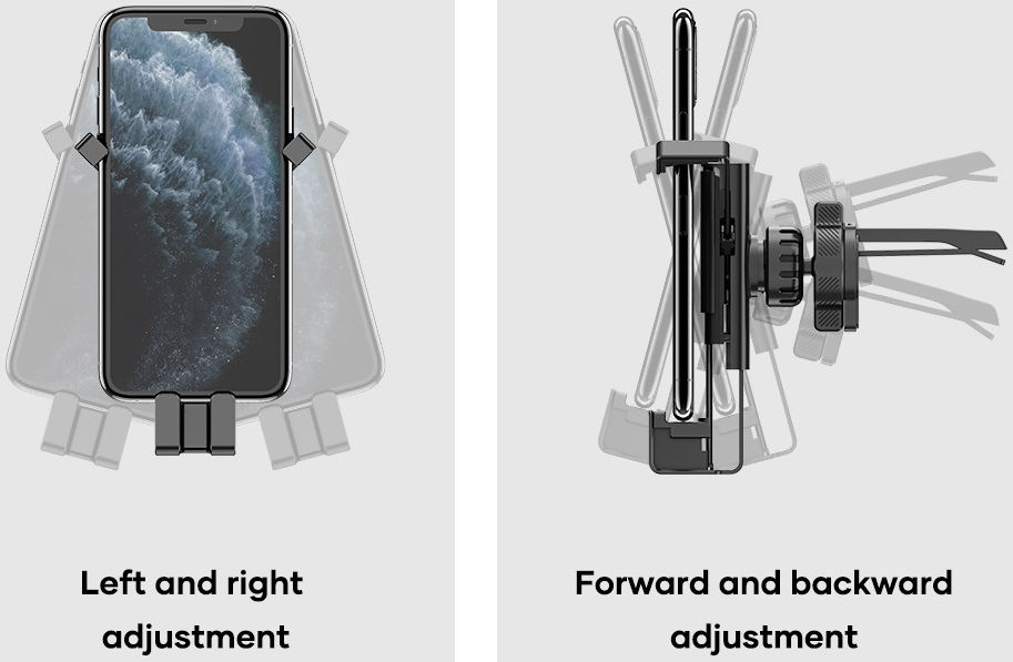 ROCK Gravity Verstelbare Ventilatierooster Telefoonhouder Smartphone afbeelding 3
