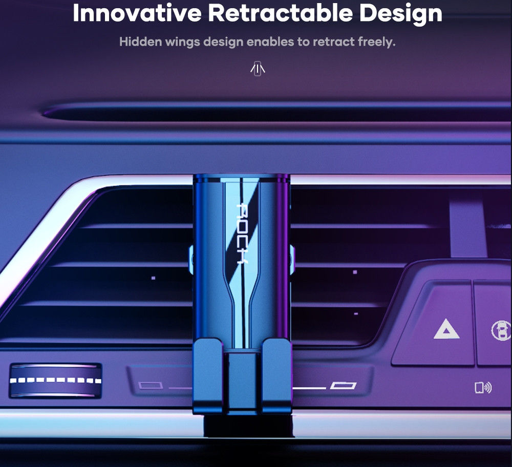 ROCK Gravity Verstelbare Ventilatierooster Telefoonhouder Smartphone afbeelding 8
