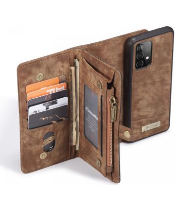 CaseMe 008 Samsung A52 / A52S Hoesje Book Case en Back Cover Bruin Hoesjes