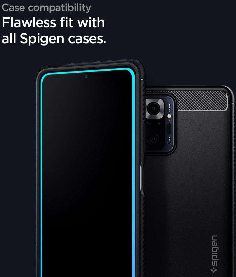 Spigen Glas.tR Xiaomi Redmi Note 10 Pro Screen Protector Full Cover afbeelding 2