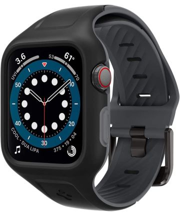 Spigen Liquid Air Pro Apple Watch 44MM Hoesje met Band Siliconen Zwart Cases