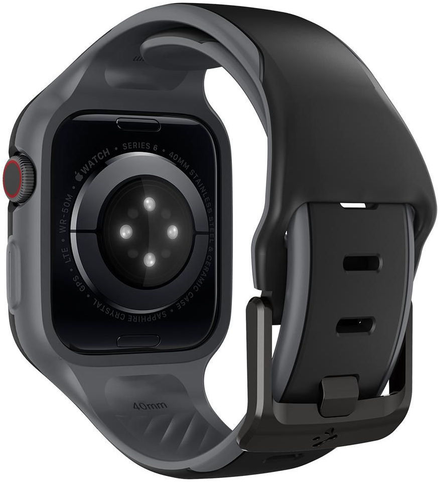 Spigen Liquid Air Pro Apple Watch 44MM Hoesje met Band Siliconen Zwart afbeelding 3