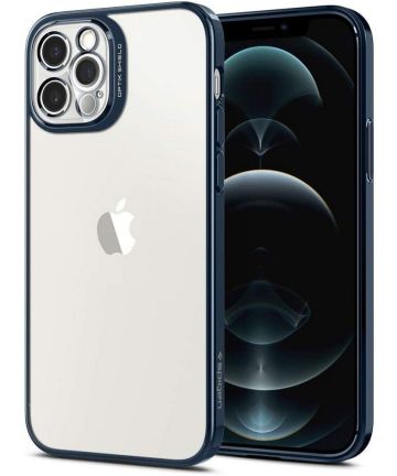 Spigen Optik Crystal Apple iPhone 12 Pro Hoesje Transparant/Blauw Hoesjes