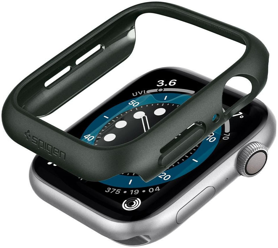 Spigen Thin Fit Apple Watch 44MM Hoesje Hard Plastic Bumper Groen afbeelding 2