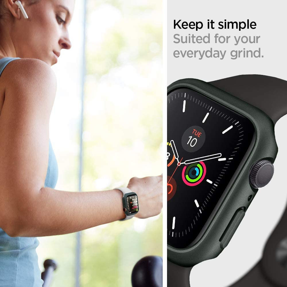 Spigen Thin Fit Apple Watch 44MM Hoesje Hard Plastic Bumper Groen afbeelding 5