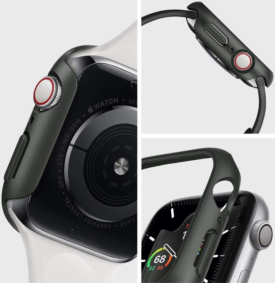 Spigen Thin Fit Apple Watch 44MM Hoesje Hard Plastic Bumper Groen afbeelding 6