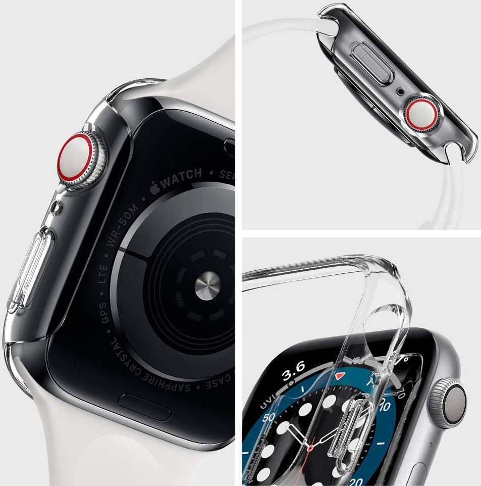 Spigen Thin Fit Apple Watch 44MM Hoesje Hard Plastic Bumper Clear afbeelding 3
