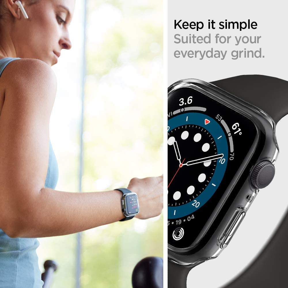 Spigen Thin Fit Apple Watch 44MM Hoesje Hard Plastic Bumper Clear afbeelding 6