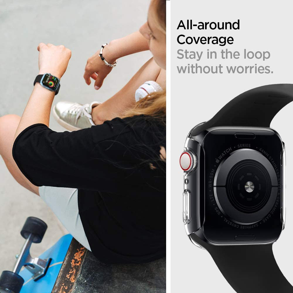 Spigen Thin Fit Apple Watch 44MM Hoesje Hard Plastic Bumper Clear afbeelding 7