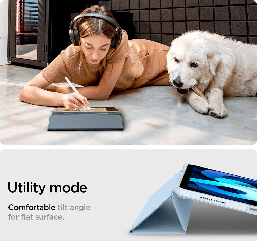 Spigen Ultra Hybrid Pro Apple iPad Air (2020) Hoes Transparant/Blauw afbeelding 8