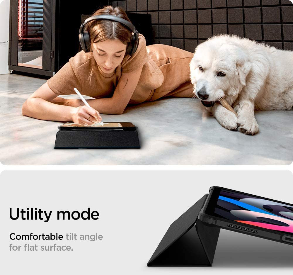 Spigen Ultra Hybrid Pro iPad Air 2020 / 2022 Hoes Transparant/Zwart afbeelding 8