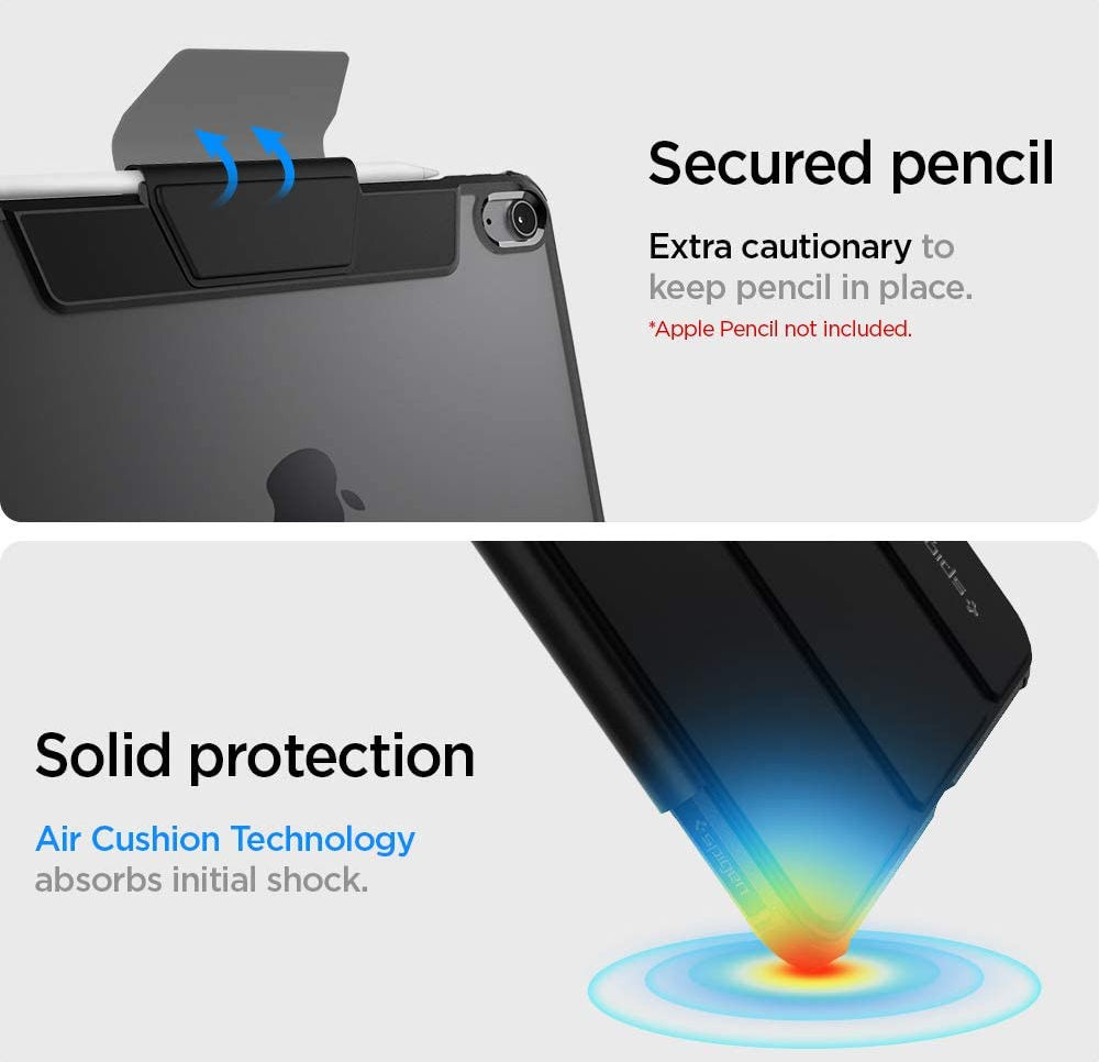 Spigen Ultra Hybrid Pro iPad Air 2020 / 2022 Hoes Transparant/Zwart afbeelding 9