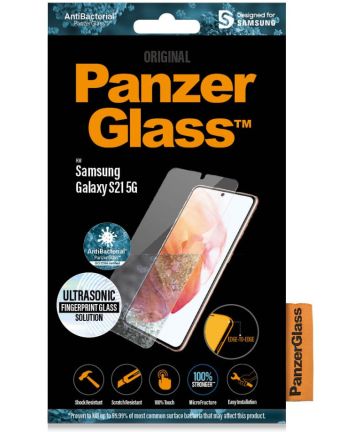 PanzerGlass Samsung Galaxy S21 Protector Finger Print & Case Friendly Screen Protectors