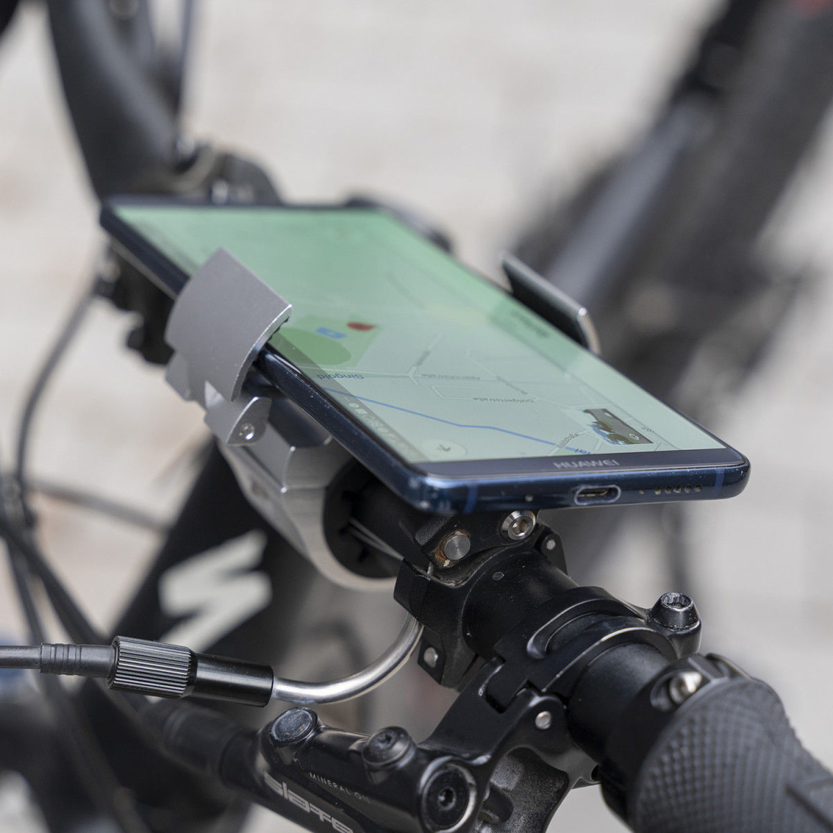 4smarts Ringmount Compacte Telefoonhouder voor Fiets Zilver afbeelding 1