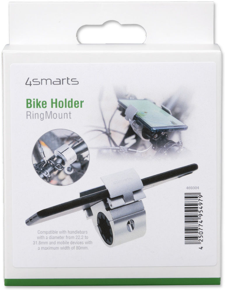 4smarts Ringmount Compacte Telefoonhouder voor Fiets Zilver afbeelding 6
