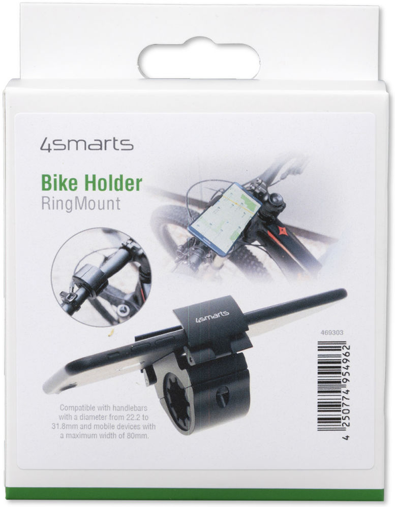 4smarts Ringmount Compacte Telefoonhouder voor Fiets Zwart afbeelding 9