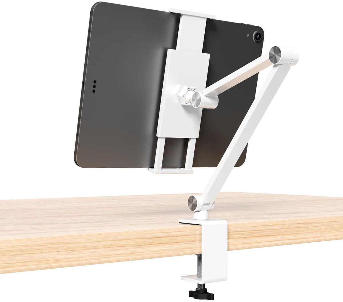 4smarts Bureauhouder Smartphone/Tablet/iPad met Verstelbare Klem Wit afbeelding 2