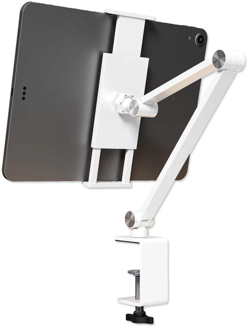 4smarts Bureauhouder Smartphone/Tablet/iPad met Verstelbare Klem Wit afbeelding 5
