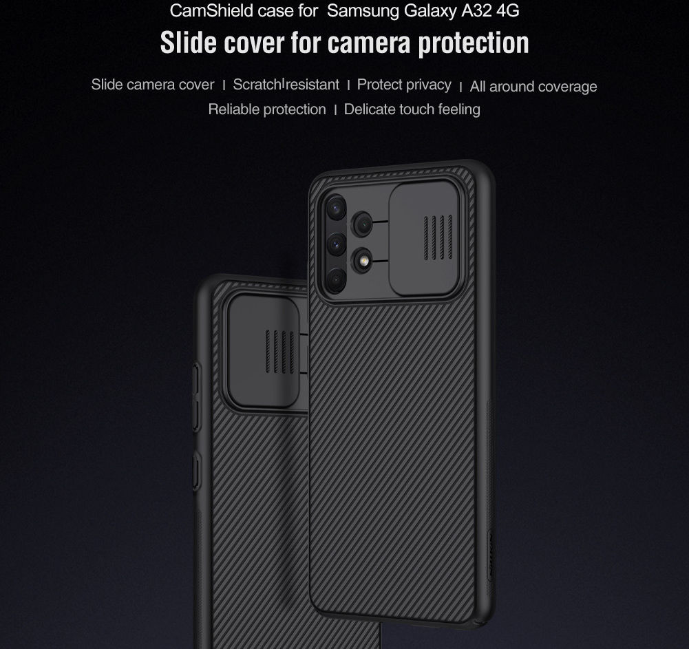 Nillkin CamShield Samsung Galaxy A32 4G Hoesje met Camera Slider Zwart afbeelding 5