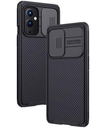 Nillkin CamShield OnePlus 9 Hoesje met Camera Slider Back Cover Zwart Hoesjes