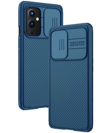 Nillkin CamShield OnePlus 9 Hoesje met Camera Slider Back Cover Blauw Hoesjes