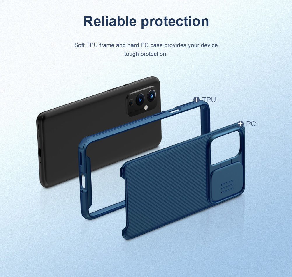 Nillkin CamShield OnePlus 9 Pro Hoesje met Camera Slider Blauw afbeelding 5