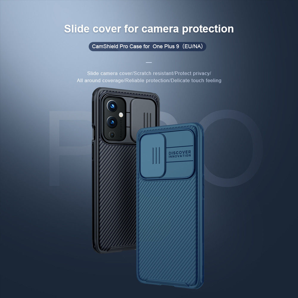 Nillkin CamShield OnePlus 9 Pro Hoesje met Camera Slider Blauw afbeelding 11