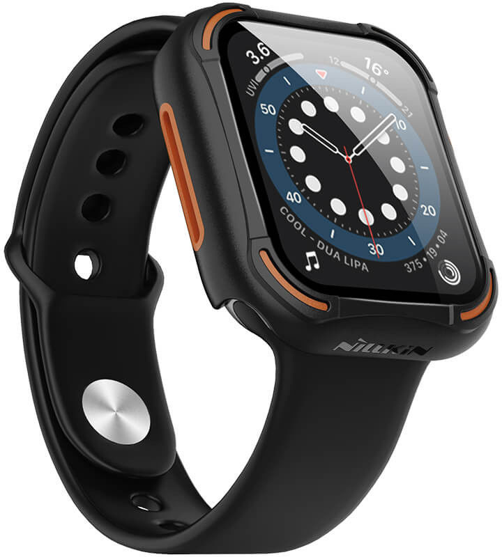 Nillkin Apple Watch 40MM Hoesje Bumper met Tempered Glass Zwart afbeelding 2