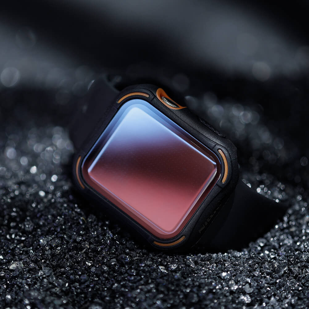 Nillkin Apple Watch 40MM Hoesje Bumper met Tempered Glass Zwart afbeelding 3