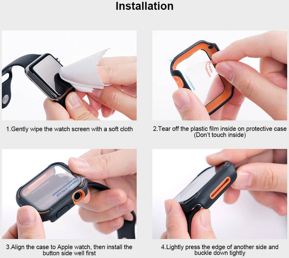 Nillkin Apple Watch 40MM Hoesje Bumper met Tempered Glass Grijs afbeelding 13