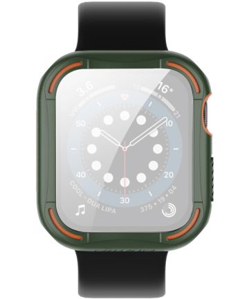 Nillkin Apple Watch 44MM Hoesje Bumper met Tempered Glass Groen Screen Protectors