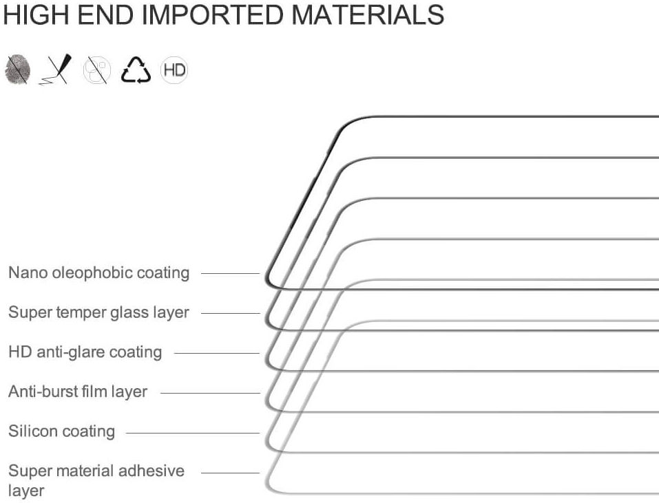 Nillkin OnePlus 9 Screen Protector Anti-Explosion Glass 0.3mm Zwart afbeelding 9