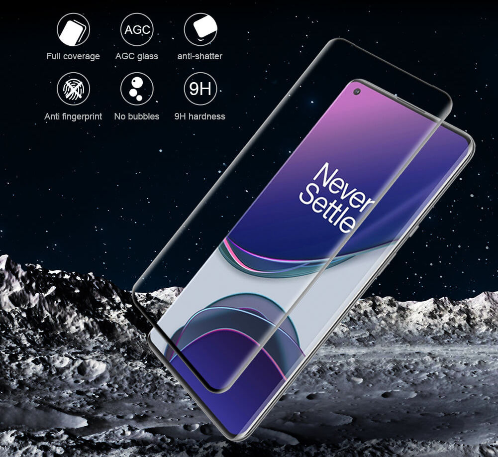 Nillkin OnePlus 9 Pro Screen Protector 3D Anti-Explosie Tempered Glass afbeelding 5