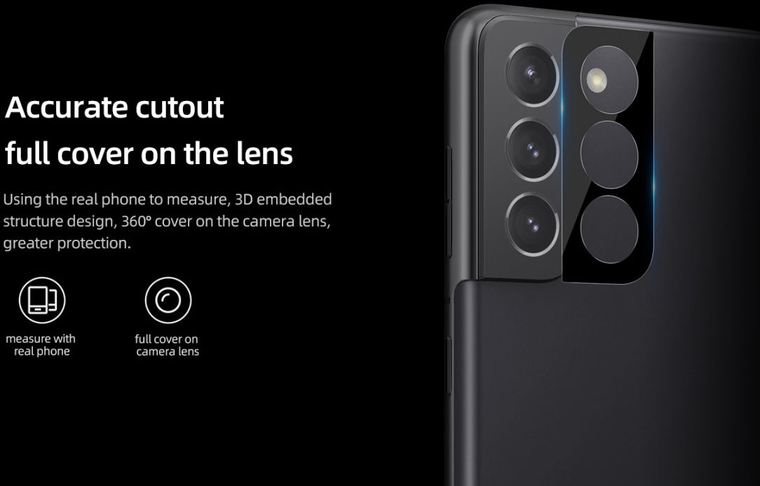 Nillkin Samsung Galaxy S21 Camera Lens Protector 0.22mm (2-Pack) afbeelding 4