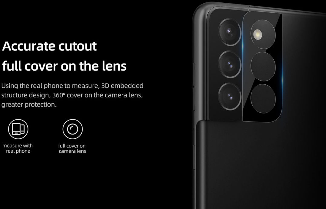 Nillkin Samsung Galaxy S21 Plus Camera Lens Protector 0.22mm (2-Pack) afbeelding 5