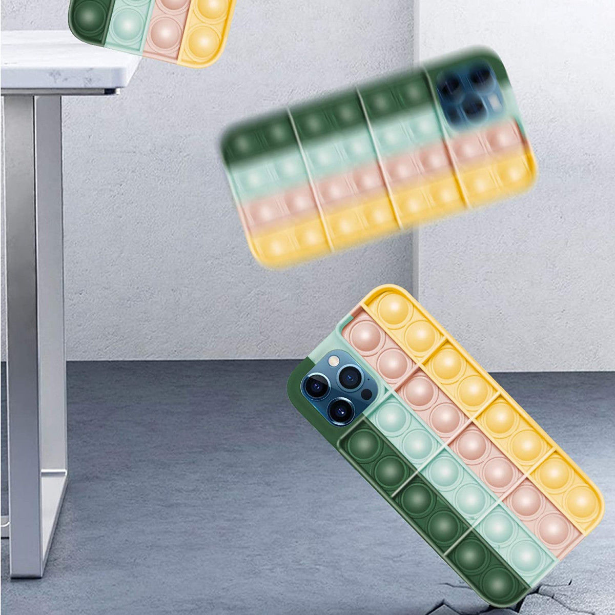 Apple iPhone 11 Hoesje Pop It Fidget Toy Siliconen Back Cover Groen afbeelding 5