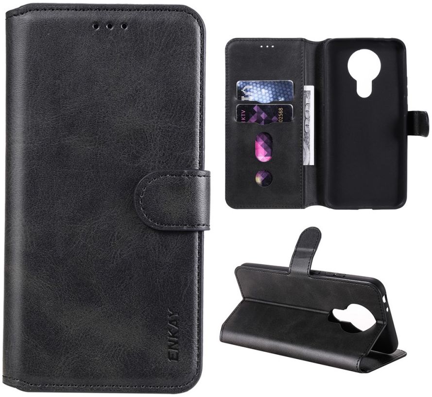 Nokia 3.4 Hoesje Portemonnee Book Case Zwart afbeelding 4