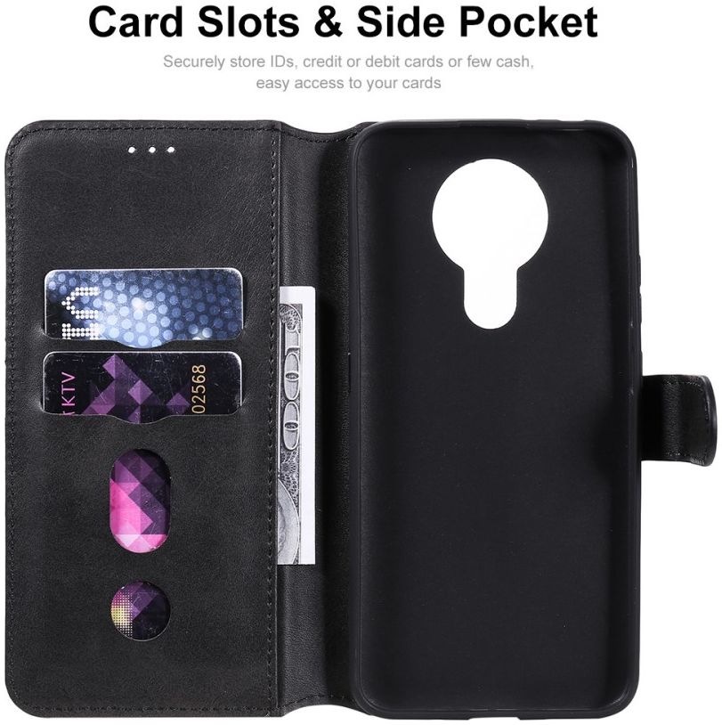 Nokia 3.4 Hoesje Portemonnee Book Case Zwart afbeelding 6