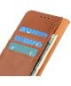 Nokia 7.3 Hoesje Portemonnee Book Case met Drukknoop Sluiting Bruin