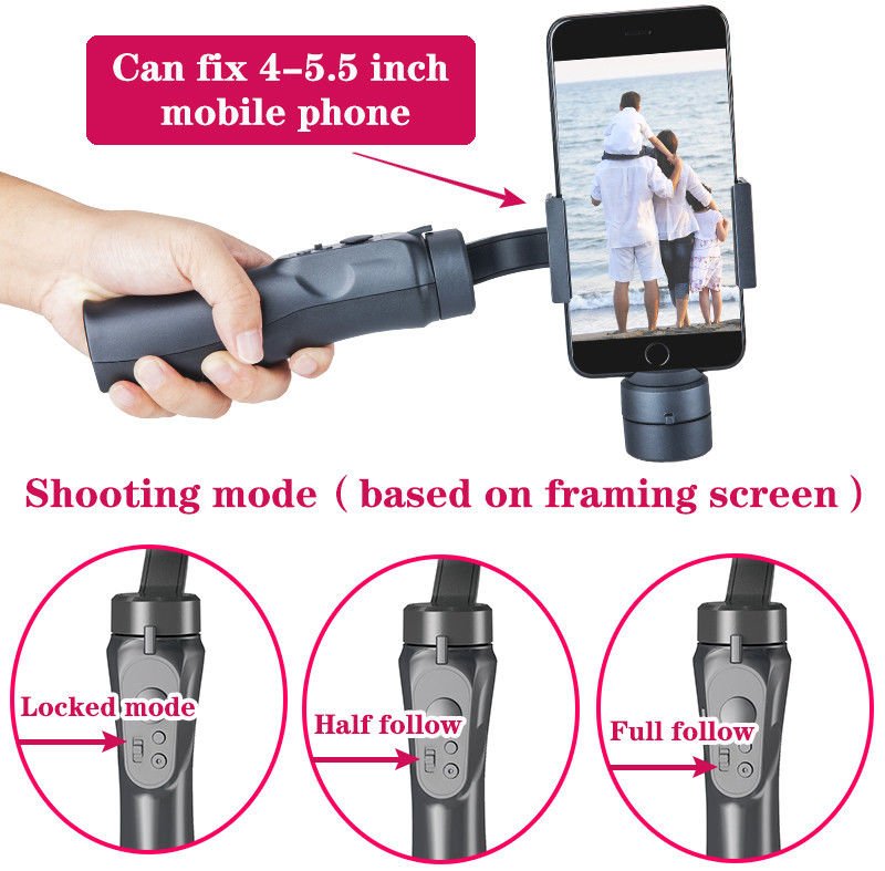 3-Axis Gimbal voor Smartphones met Stabilisatie Zwart afbeelding 6