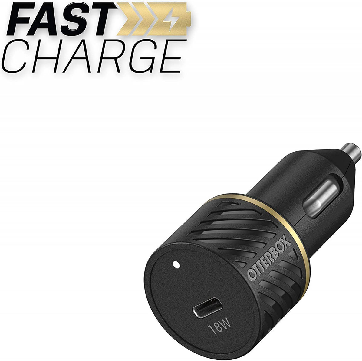 OtterBox 18W Fast Charge USB-C Autolader met Power Delivery Zwart afbeelding 4