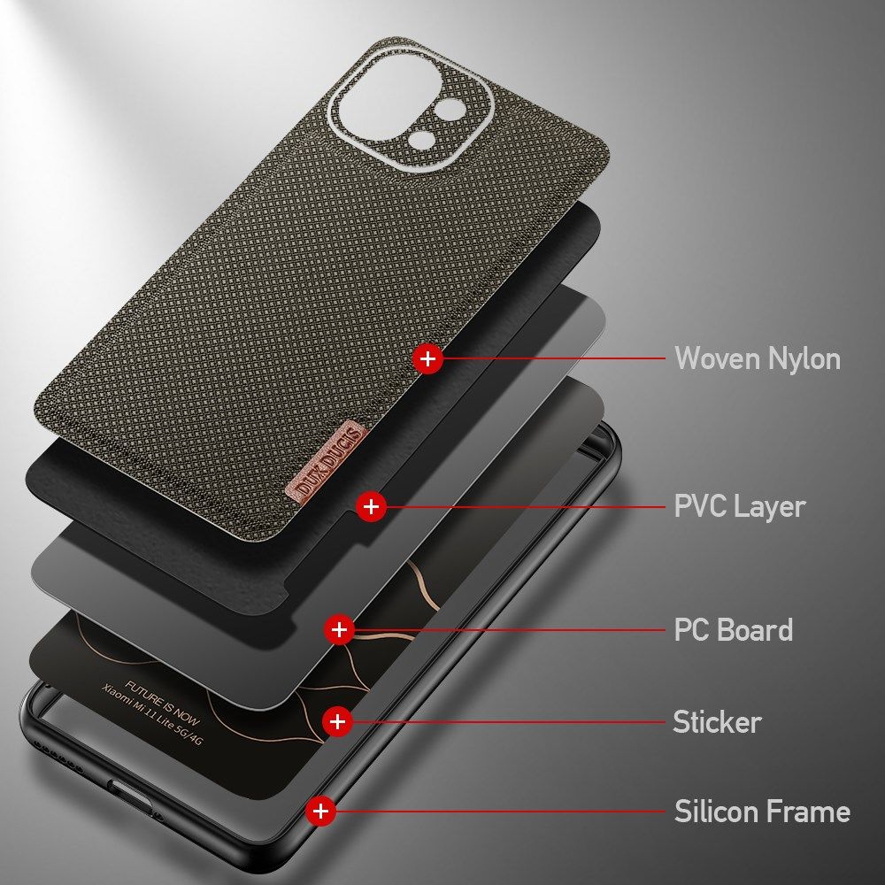 Dux Ducis Fino Xiaomi Mi 11 Lite 4G/5G (NE) Hoesje Back Cover Groen afbeelding 3